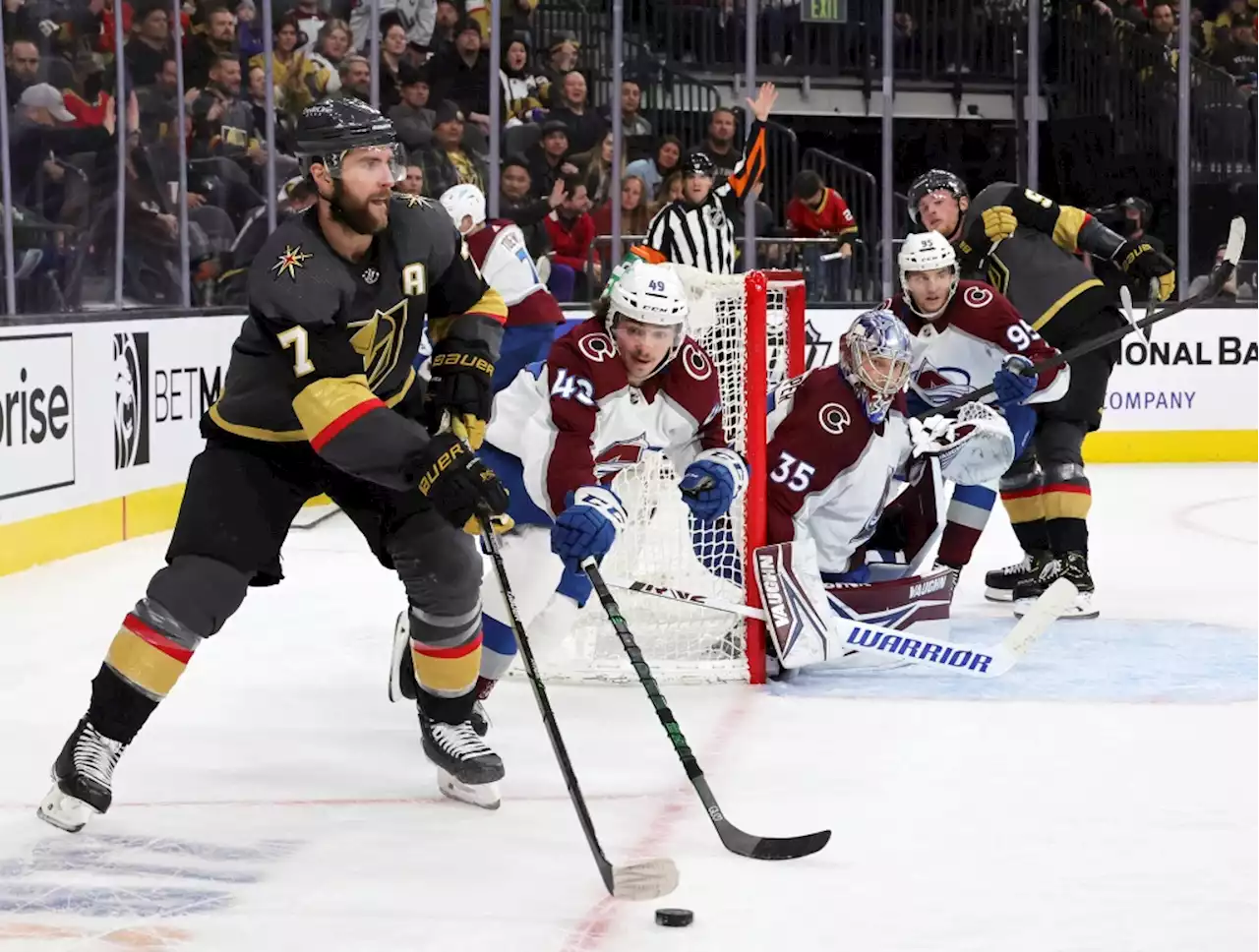 Avalanche beat Golden Knights 2-0, spoil Jack Eichel’s debut