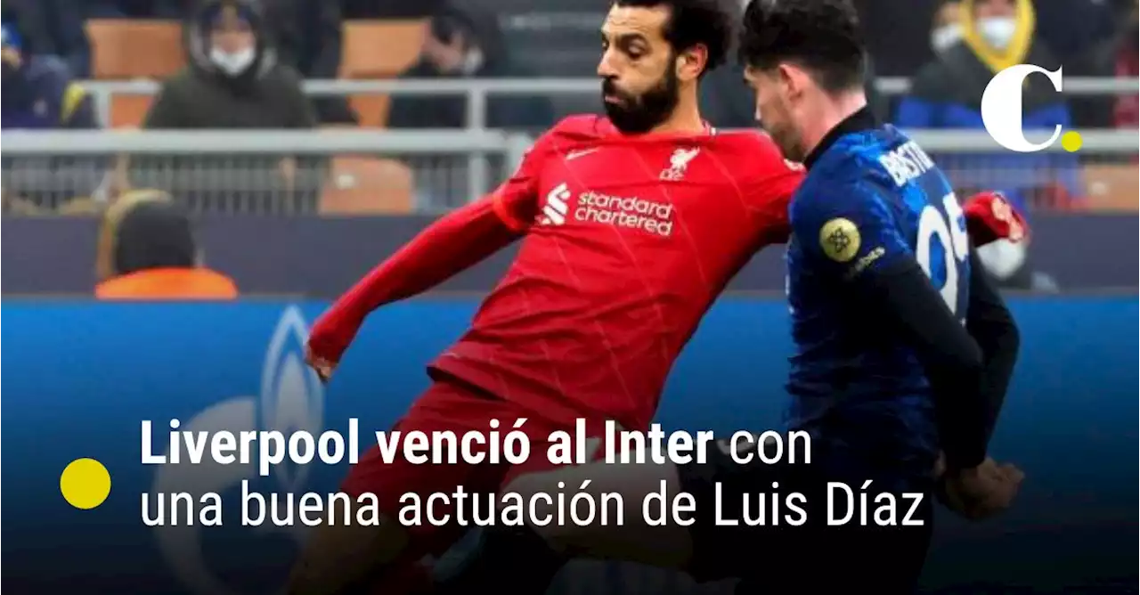 Liverpool venció 2-0 al Inter con una buena actuación del colombiano Luis Díaz