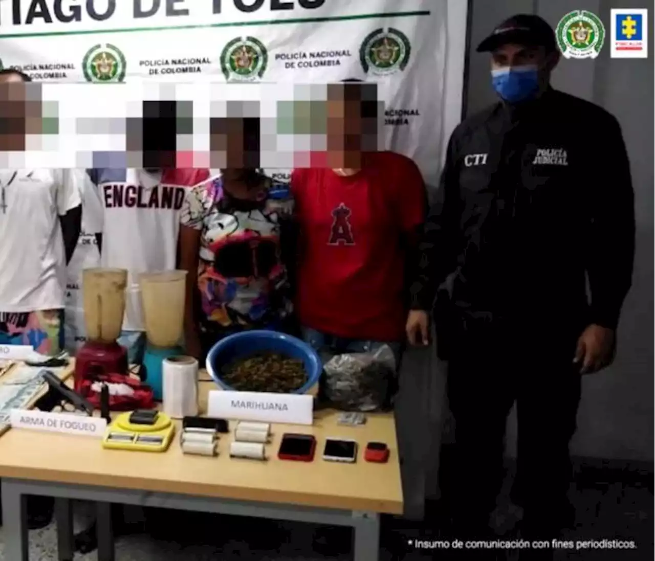 Desarticulan banda del Clan del Golfo dedicada al tráfico de droga en Tolú