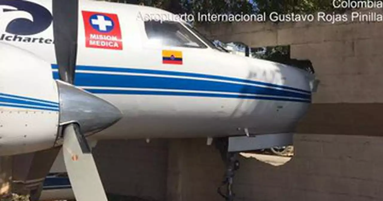 En video: Avioneta tipo ambulancia se chocó contra un muro en pista en San Andrés