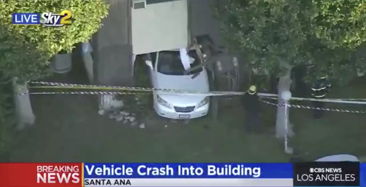 Vehicle Crashes Into Two-Story Apartment Building In Santa Ana