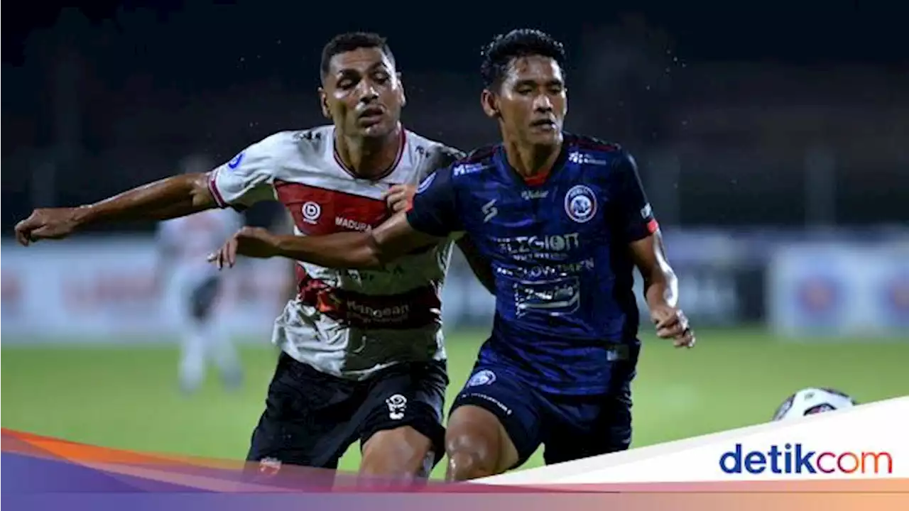 Hasil Liga 1: Tekuk Madura United, Arema Kukuh di Puncak