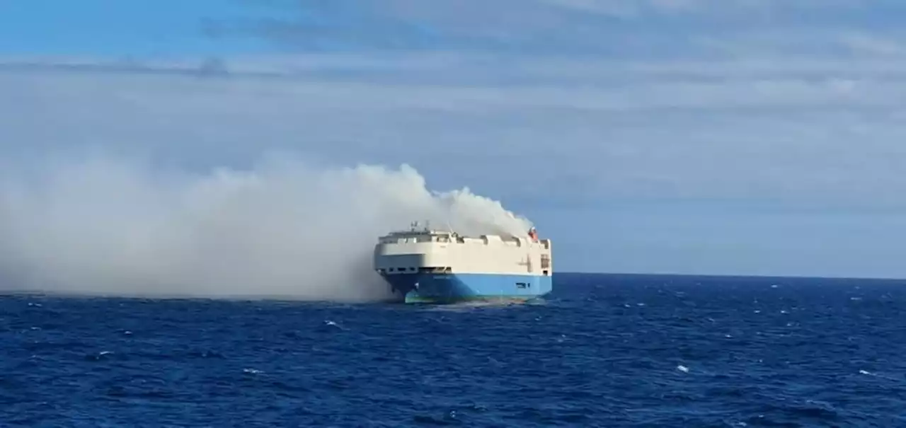 FIRE AT SEA: Cargo Ship Carrying Luxury Cars Ablaze, Adrift In Atlantic