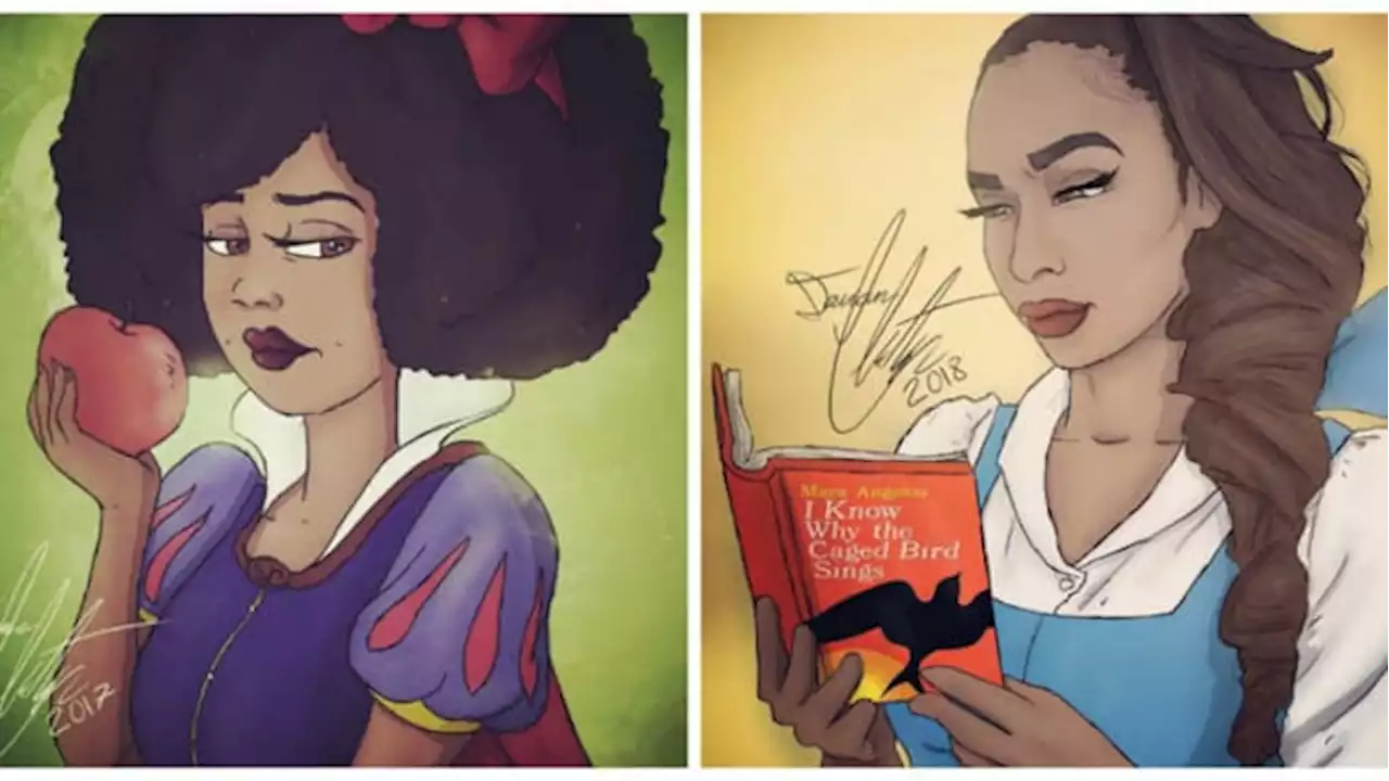 Artist draws iconic Disney princesses as Black women