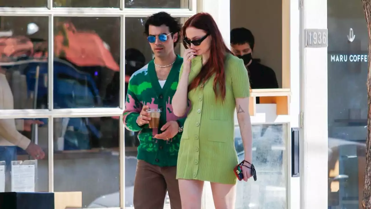 Sophie Turner Stuns in Knit Dress While Out With Joe Jonas