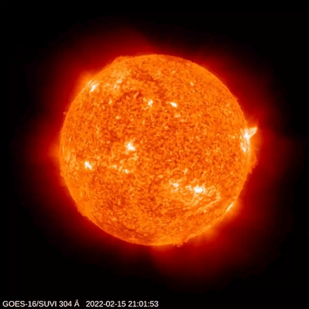 GOES East Spied Large Solar Flare