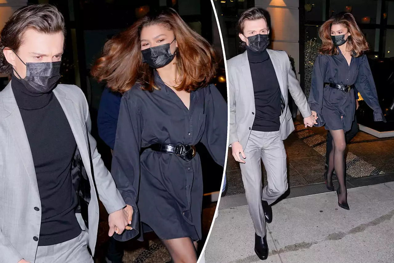 Zendaya and Tom Holland hold hands on their way to ‘Uncharted’ screening