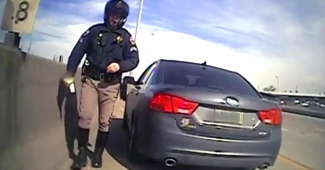 Police dash cam captures frightening car crash in Colorado