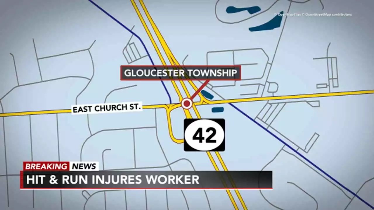 Hit-and-run crash leaves construction worker injured in Gloucester Township, Camden County