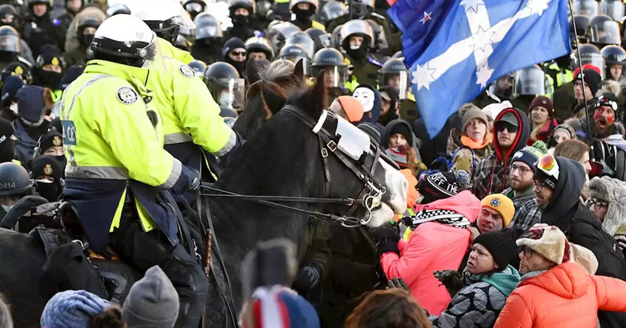 SEE IT: Mounted police appear to trample protesters in Ottawa