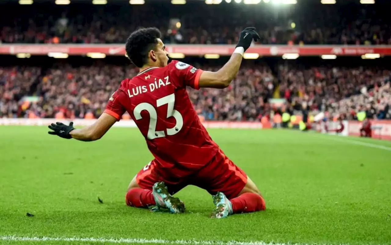 El gesto de la afición del Liverpool por el gol de Luis Díaz