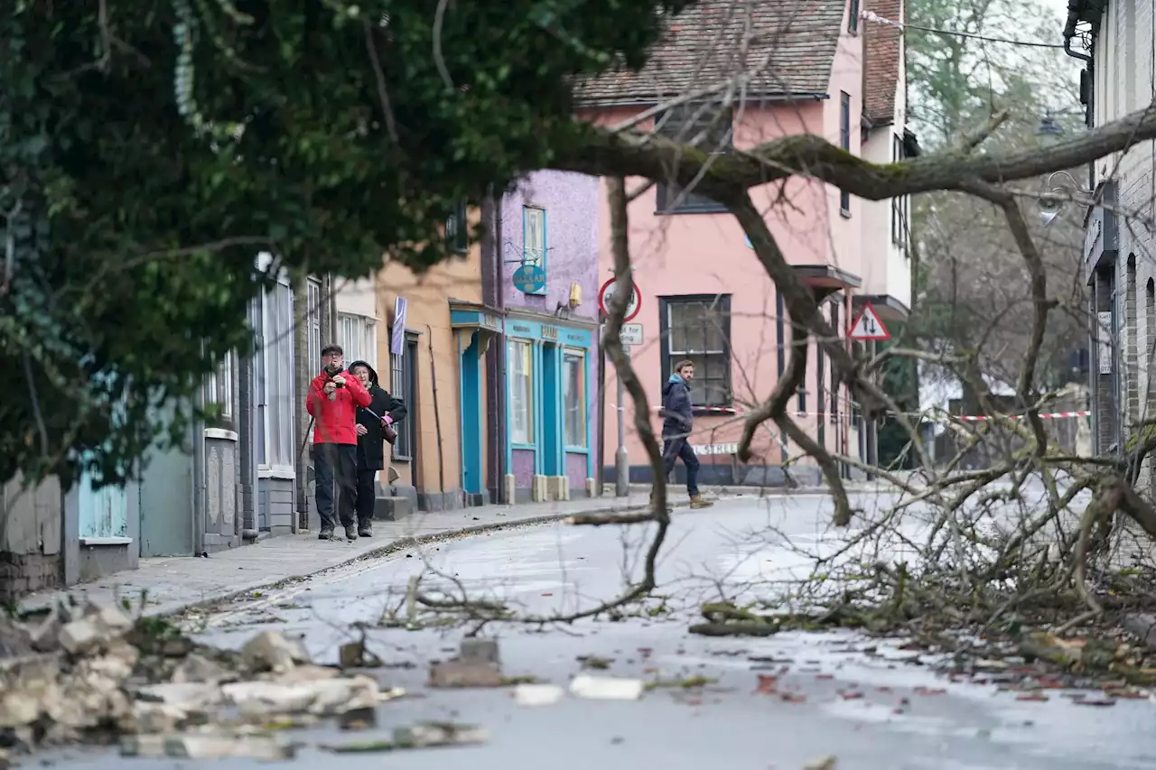 Storm Eunice: Dramatic pictures show devastation across UK