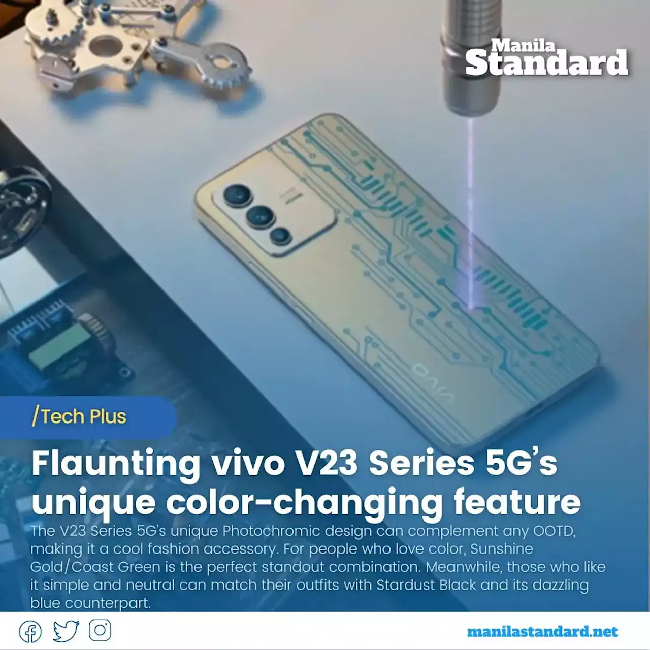 Flaunting vivo V23 Series 5G’s unique color-changing feature