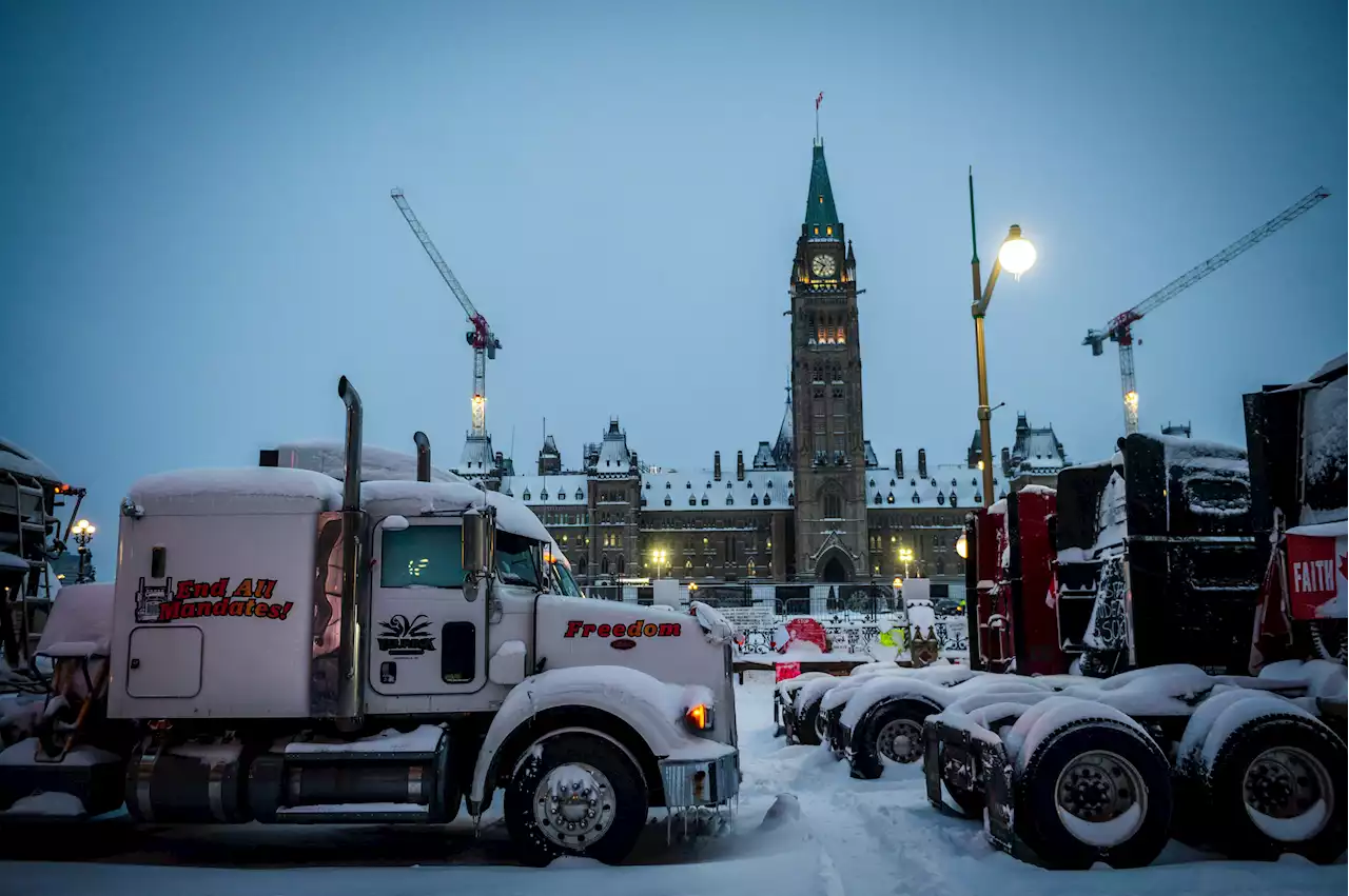 Fears of losing insurance prompt some truckers to leave weeks-long protest