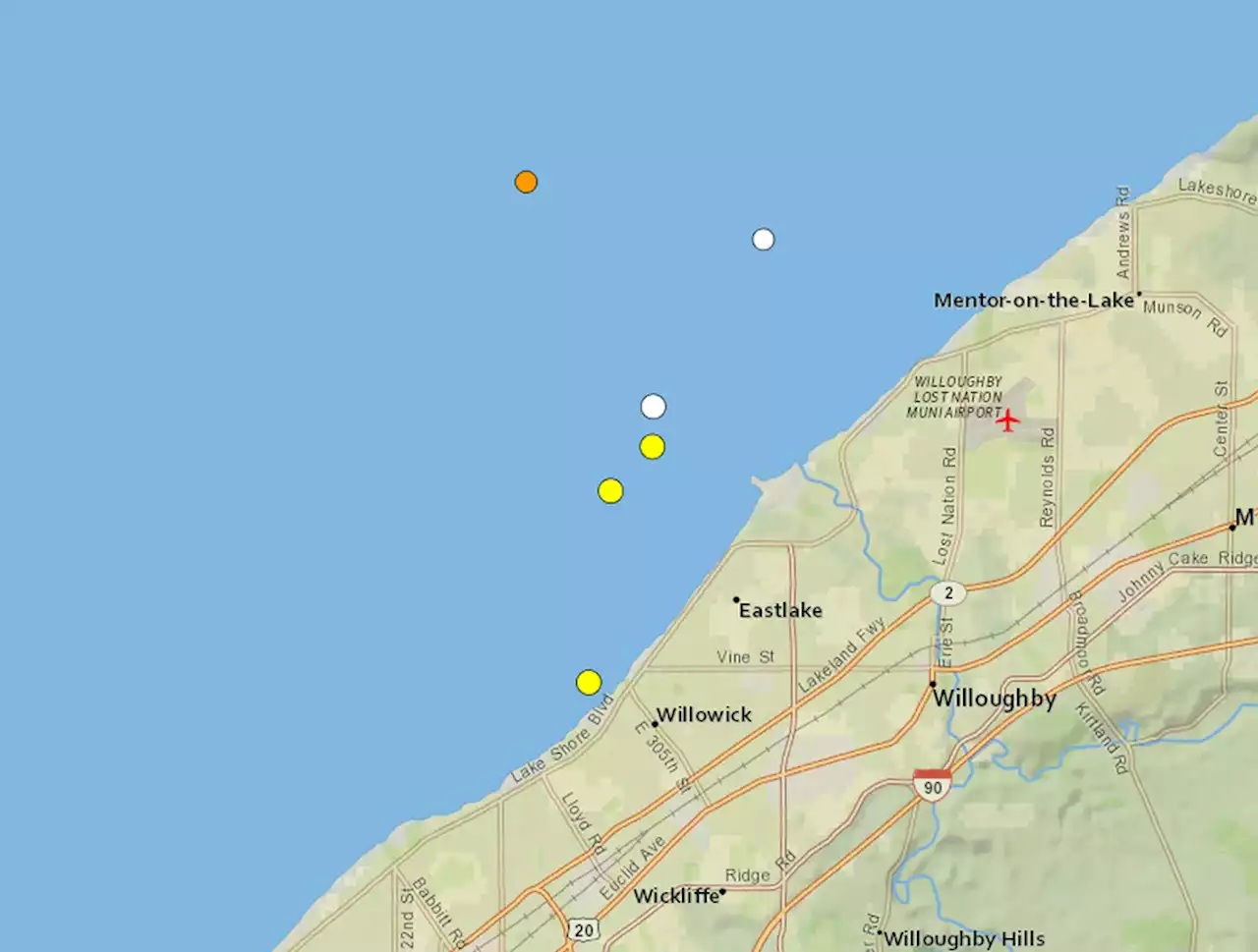 6th earthquake since start of 2022 reported near Eastlake’s Lake Erie shoreline