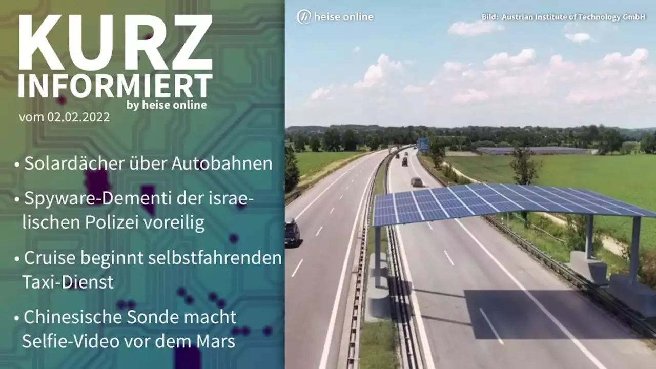 Kurz informiert: Solarenergie, Spyware, Cruise, Mars-Sonde