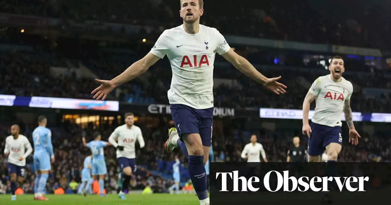 Harry Kane’s header gives Tottenham dramatic 3-2 win at Manchester City