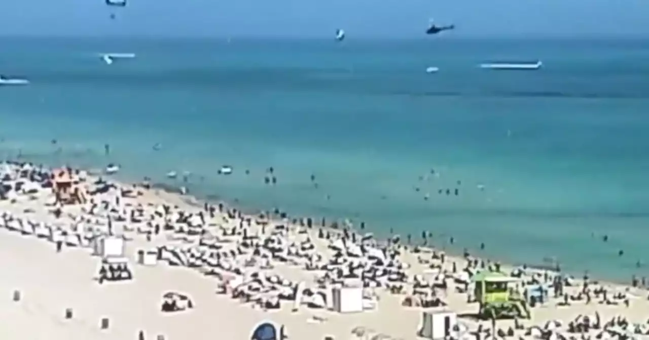 Three people injured after helicopter crashes in ocean near Miami Beach coast