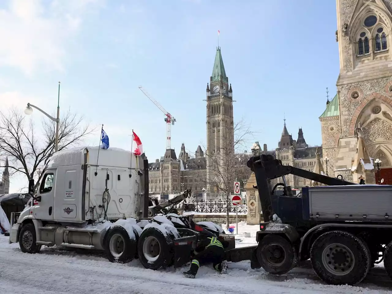 Trucker protest day 23: Police use pepper spray, start to remove trucks