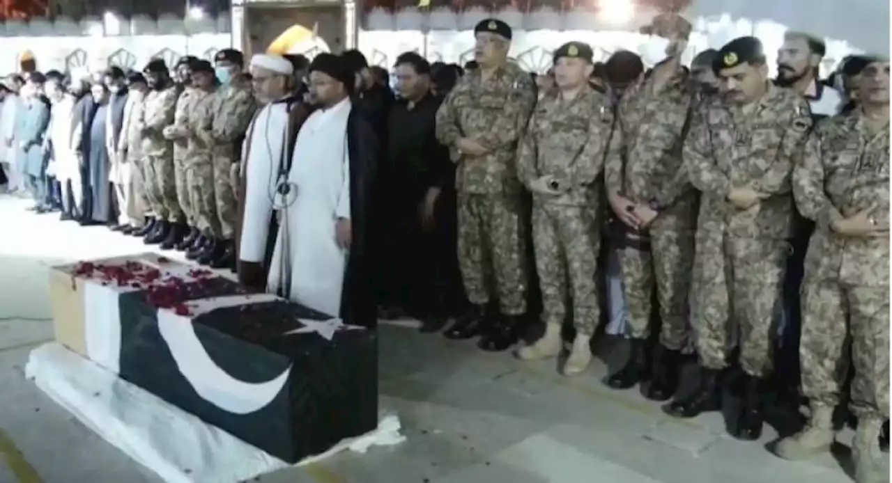 A Captain embraces shahadat during clearance operation in Kohlu