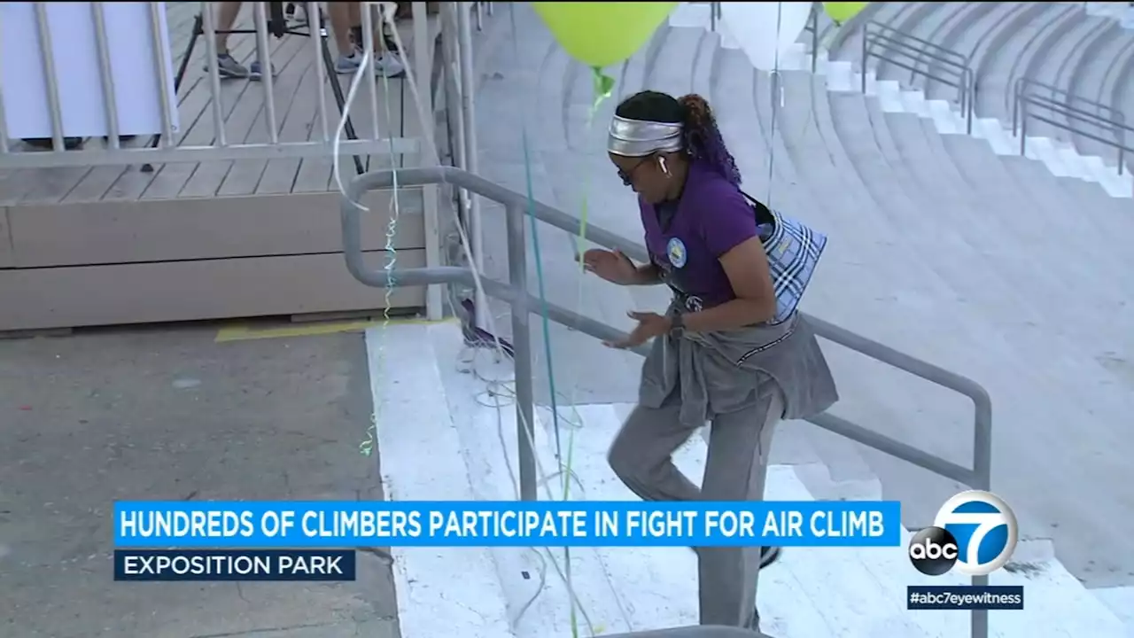 Hundreds of 'Fight for Air Climb' participants at LA Coliseum raise over $230K for lung health