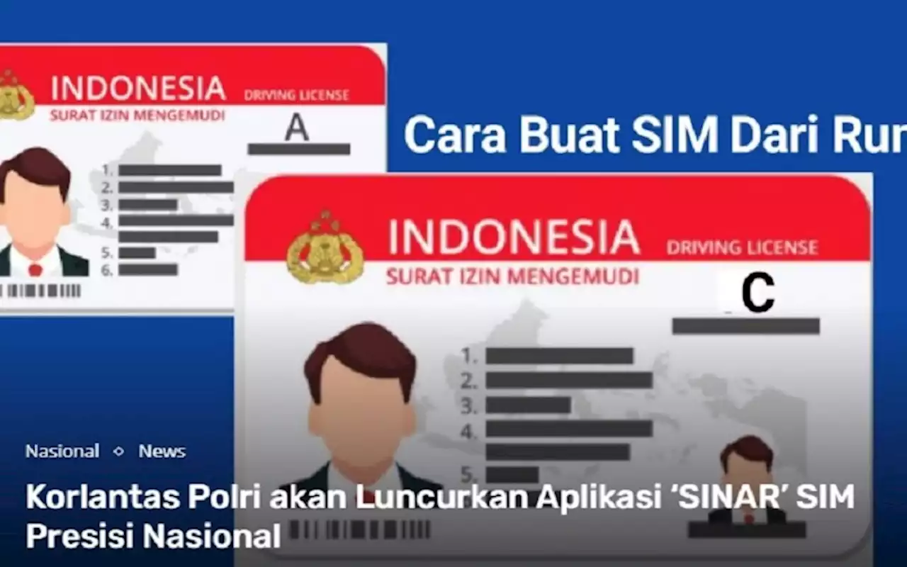 Ini Cara Perpanjang SIM Online via Website dan Aplikasi Sinar | Otomotif - Bisnis.com