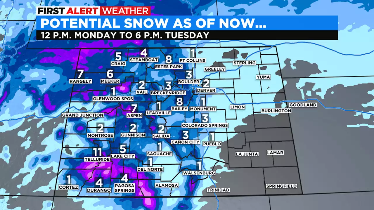 Denver Weather: Snow Expected Late Monday But 60-70 Degree Temp Drop Will Be Main Headline