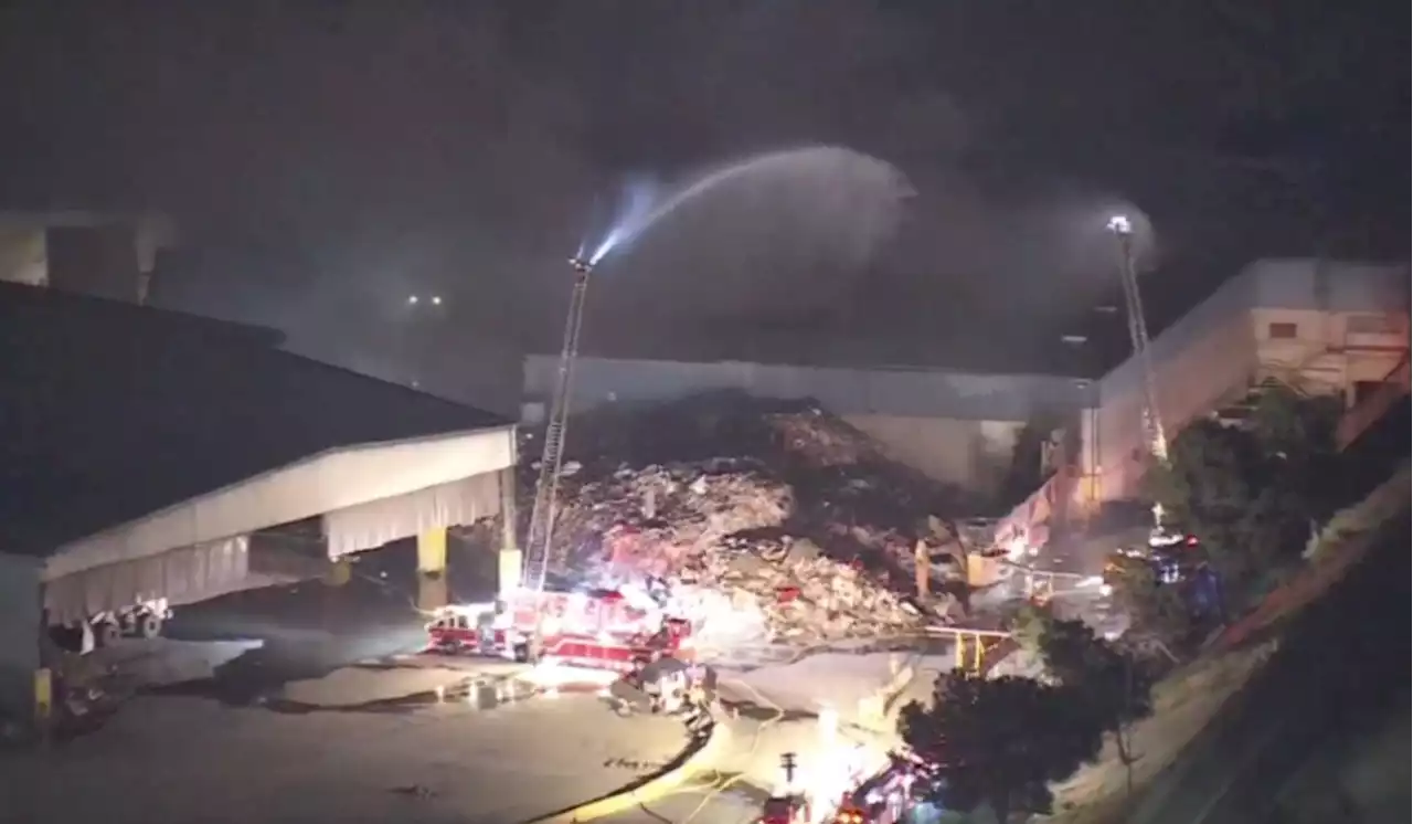 Four-Alarm Fire At Waste, Recycling Company In Anaheim