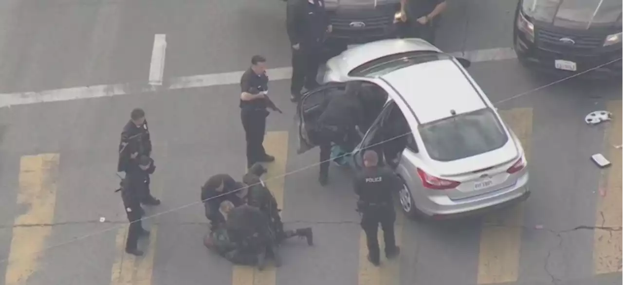 Man Taken Down At Gunpoint After North Hollywood Pursuit