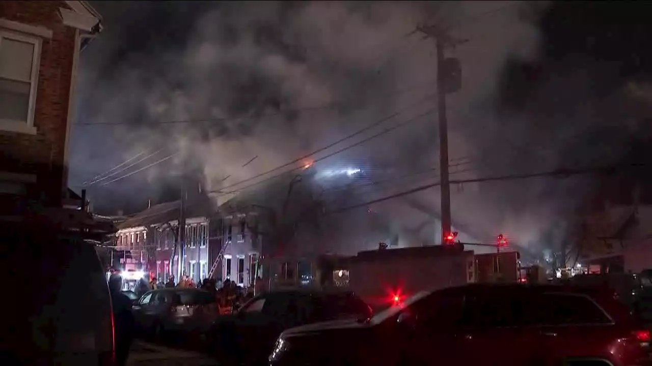 Two-alarm fire under control after tearing through multiple homes in Pottstown