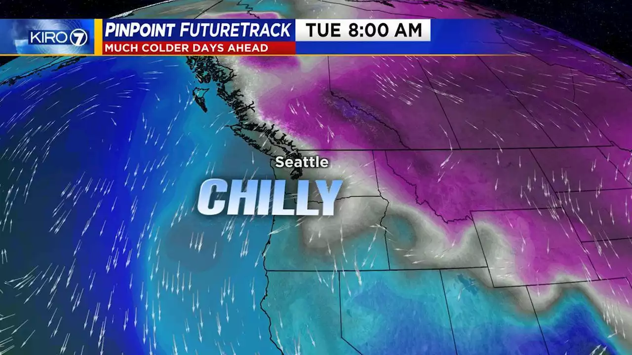 Colder air moves in Monday morning