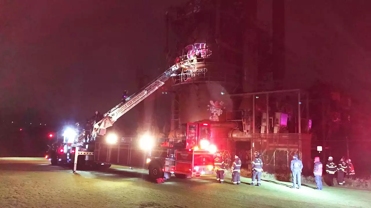 Firefighters rescue man who fell, 3 others who climbed structure at Gas Works Park