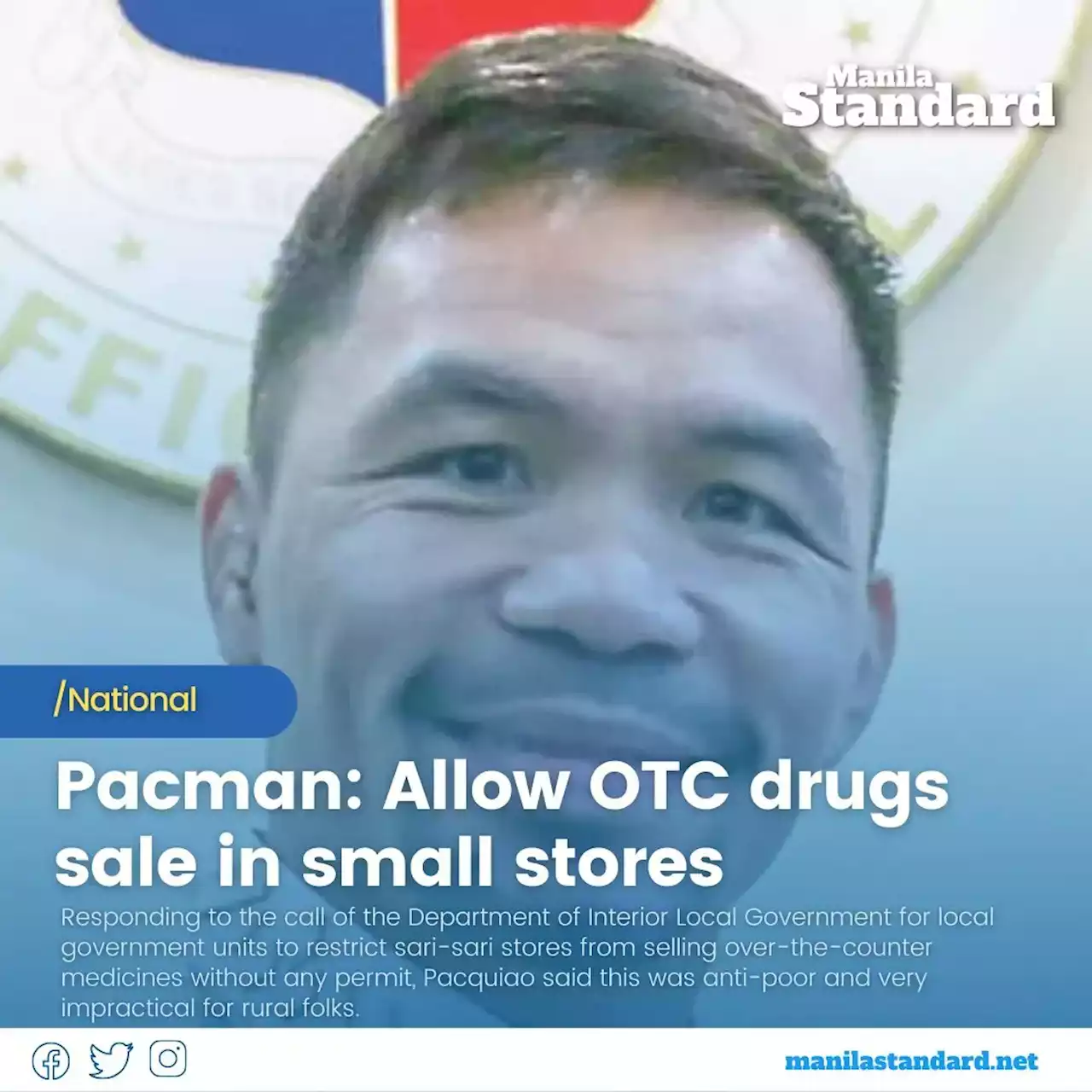 Pacman: Allow OTC drugs sale in small stores