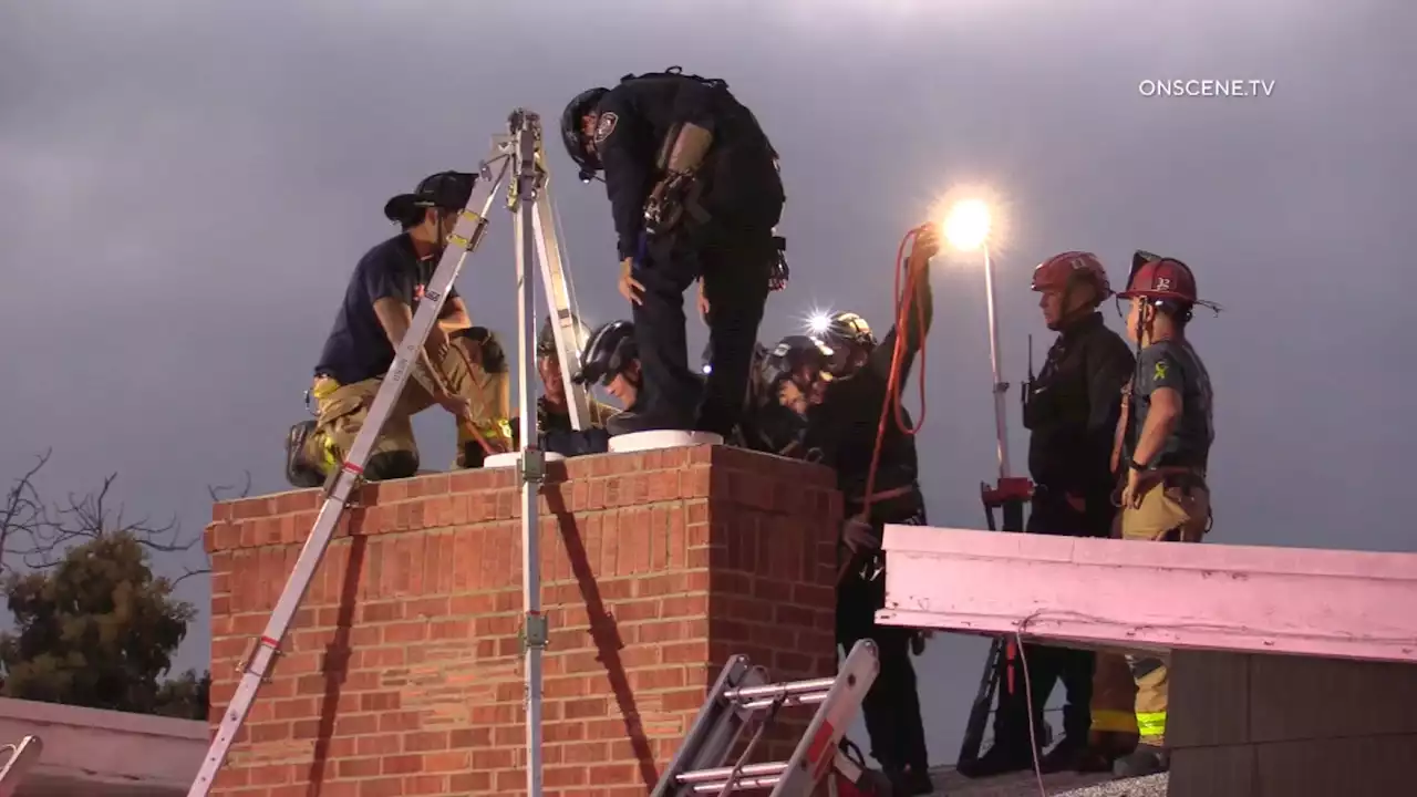 Woman Rescued After Being Stuck Headfirst In a Chimney For Nearly an Hour: SDFD