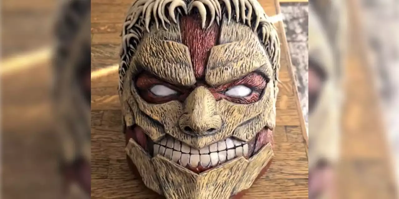 Attack on Titan's Armored Titan Recreated with Super Detailed Face Mask