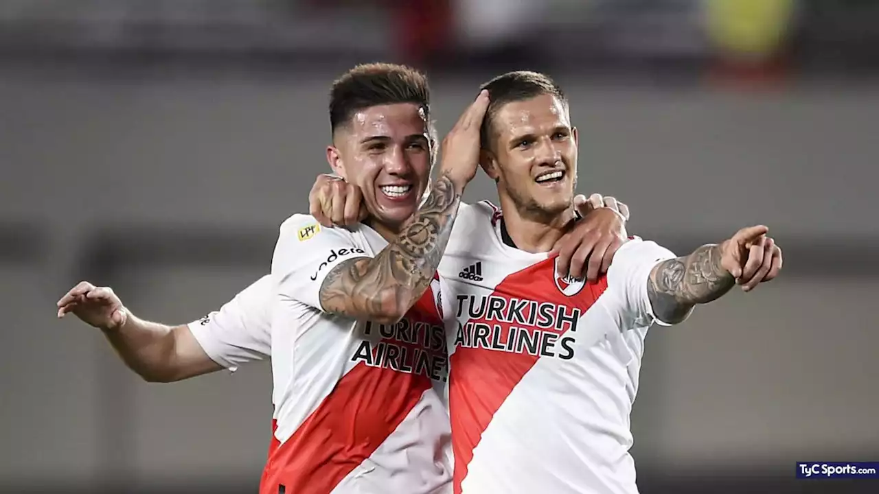 Otro gesto de locura por River de Enzo Fernández y Bruno Zuculini - TyC Sports