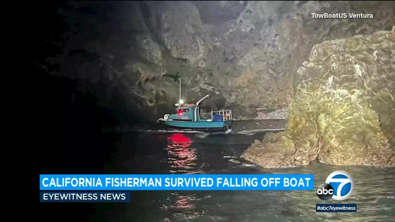 Authorities locate boat of fisherman rescued after falling into the Santa Barbara Channel