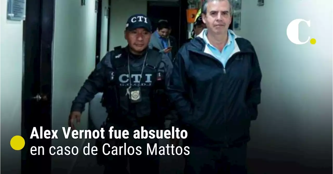 Alex Vernot fue absuelto del delito de soborno en caso de Carlos Mattos