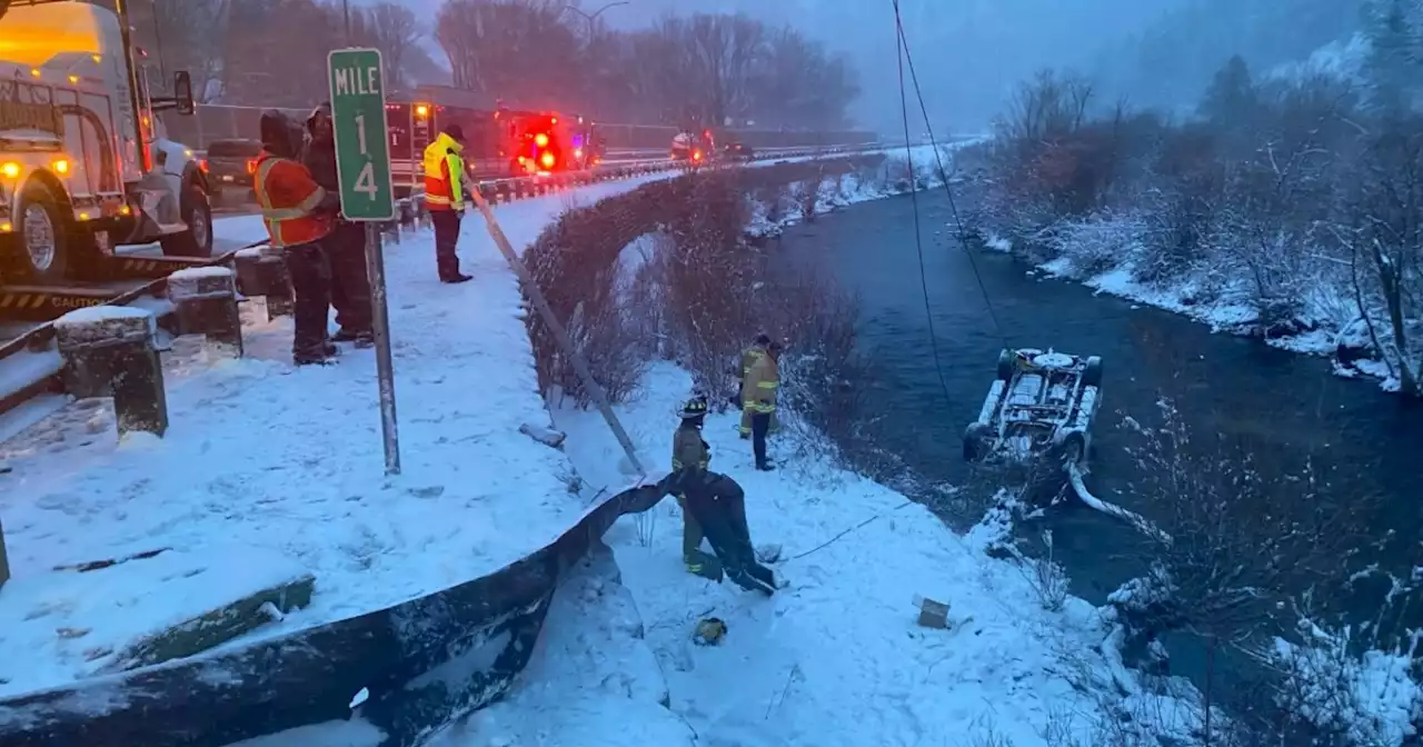 SUV rolls into Provo River, leaks 20 gallons of gas