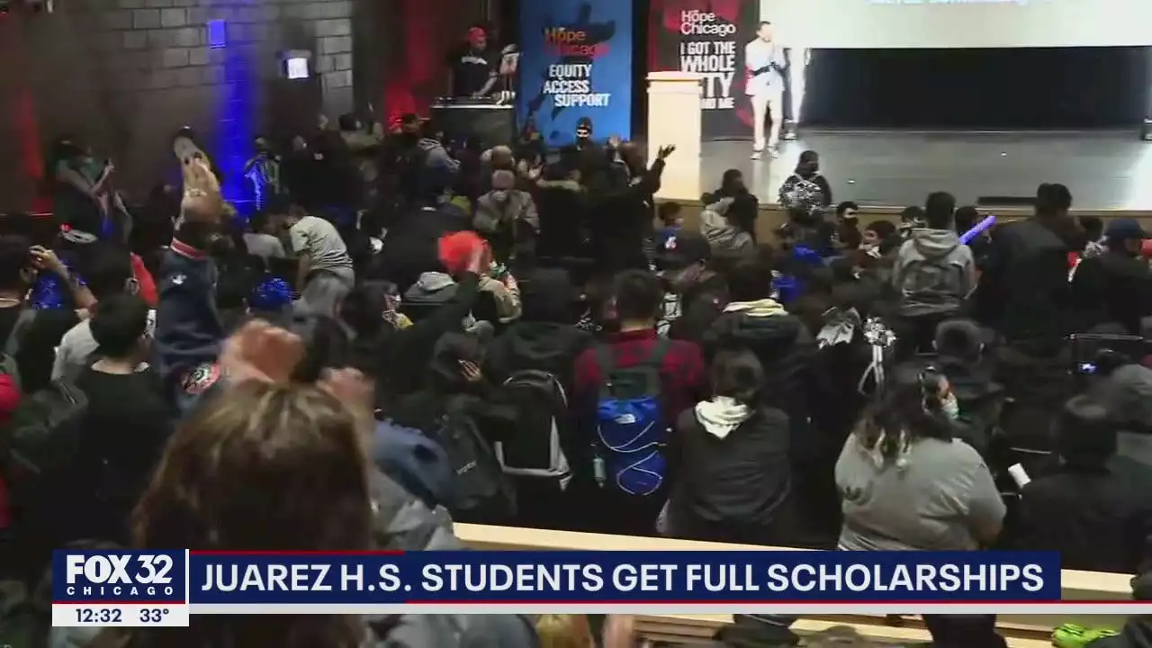 'Unbelievable!': Benito Juarez HS students, parents surprised with full rides to Illinois colleges