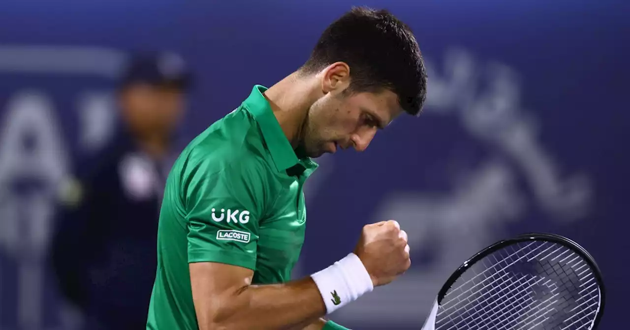 Novak Djokovic wins his first match of 2022 in Dubai