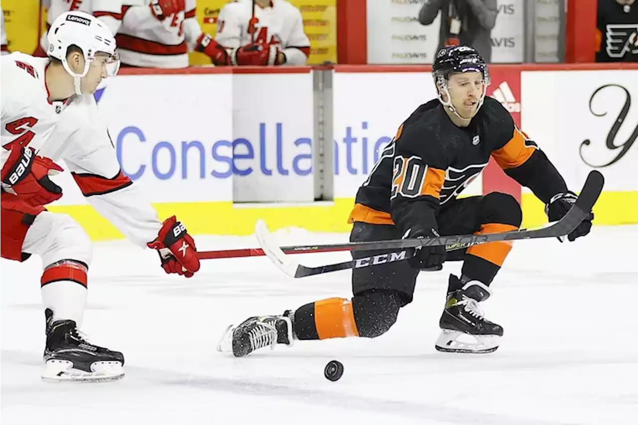 Flyers drop fifth straight in overtime loss to Hurricanes