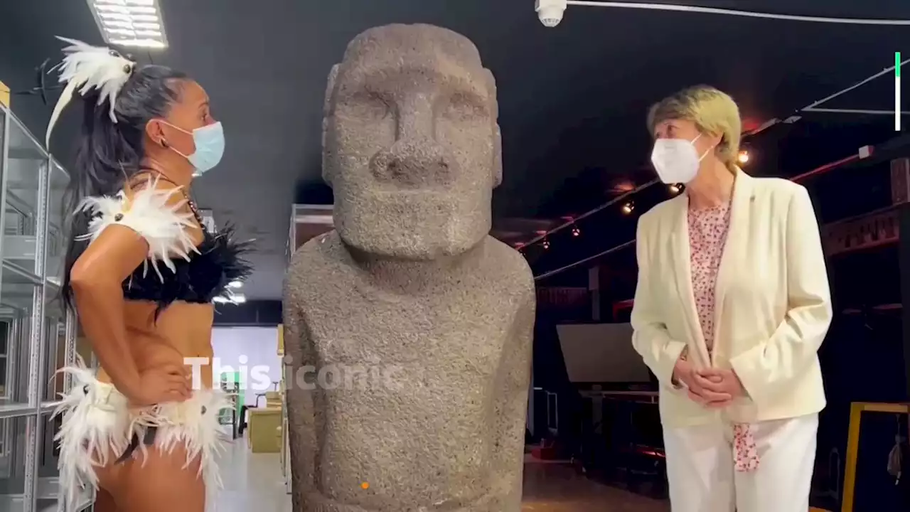 Easter Island 'Moai' stone statue begins long journey home