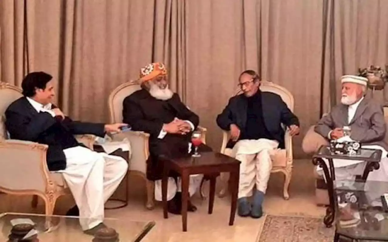 فضل الرحمان کی چودھری برادران سے ملاقات ختم شہبازشریف سے ہونیوالی ملاقات پر اعتماد میں لیا