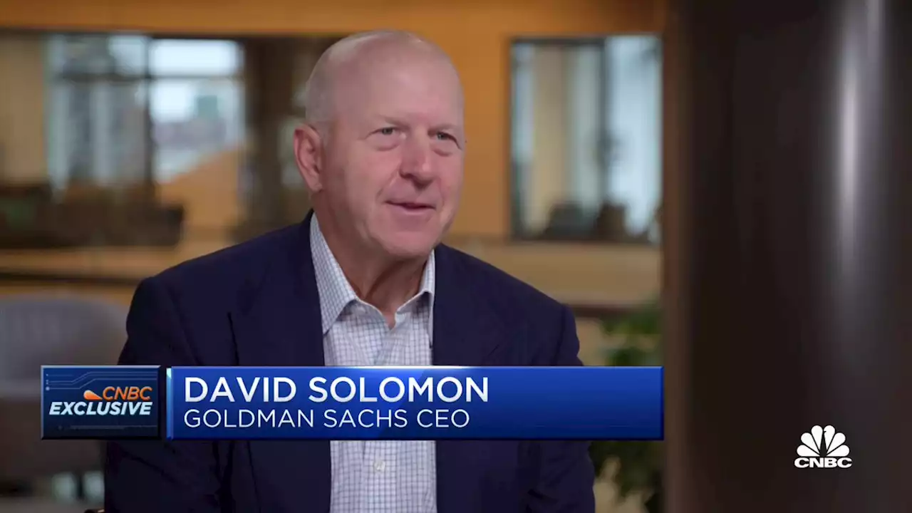 Goldman's David Solomon says 'our strategy is working' even as stock lags peers