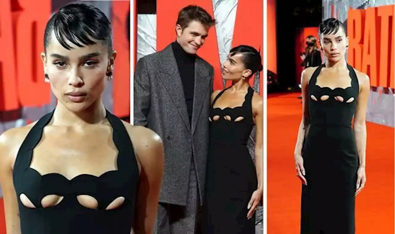 Zoë Kravitz stuns in daring cut-out gown at The Batman premiere with Robert Pattinson