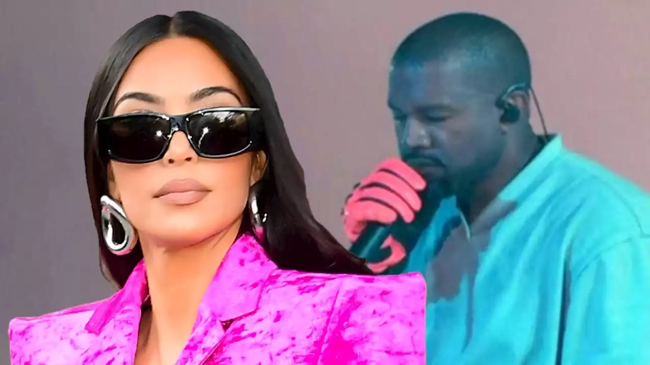 Kanye West Plays Kim Kardashian's 'SNL' Monologue at 'Donda 2' Event