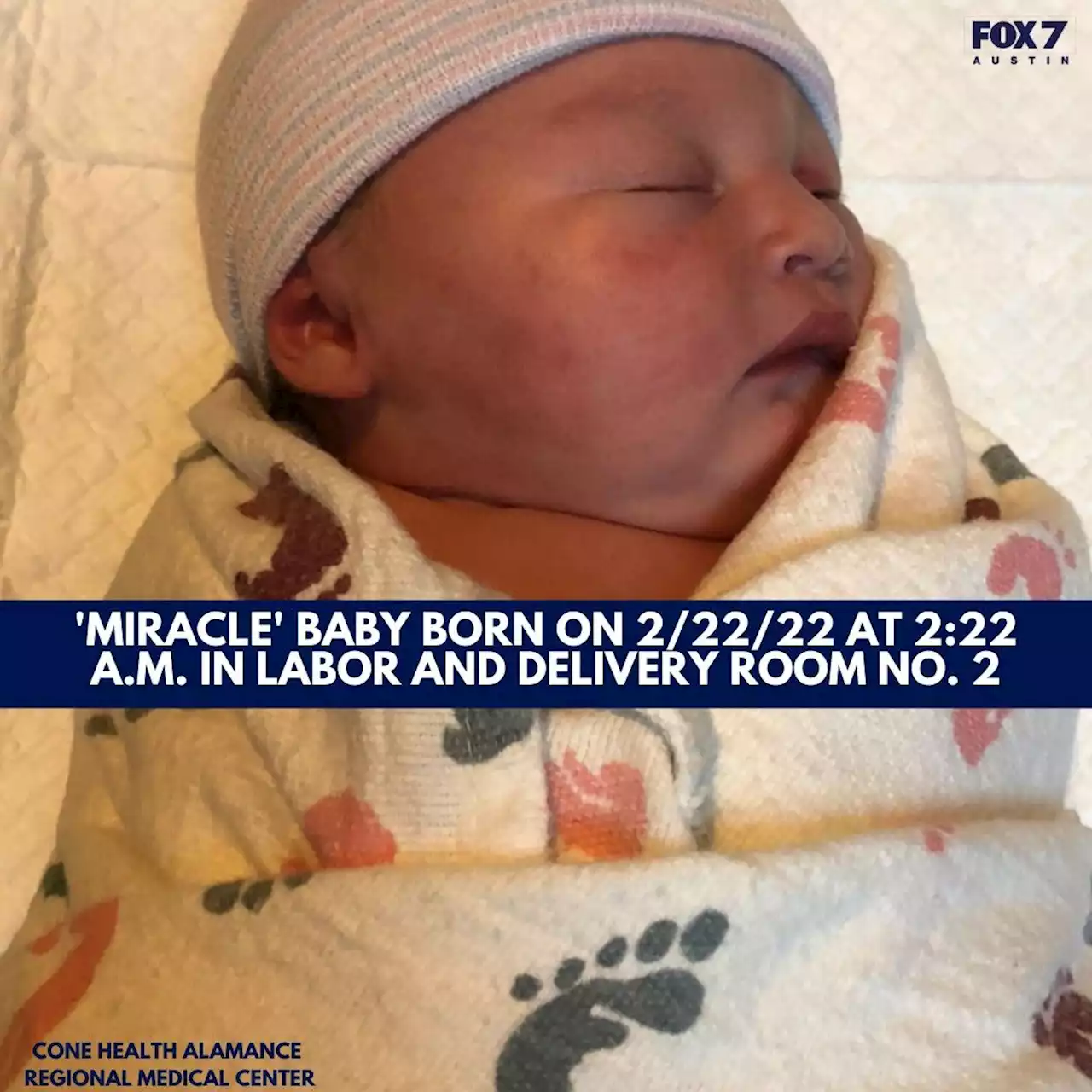 'Miracle' baby born on 2/22/22 at 2:22 a.m. in labor and delivery room No. 2