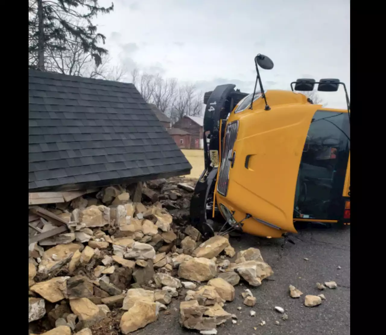 2 students, driver taken to hospital after school bus crash in N.J.