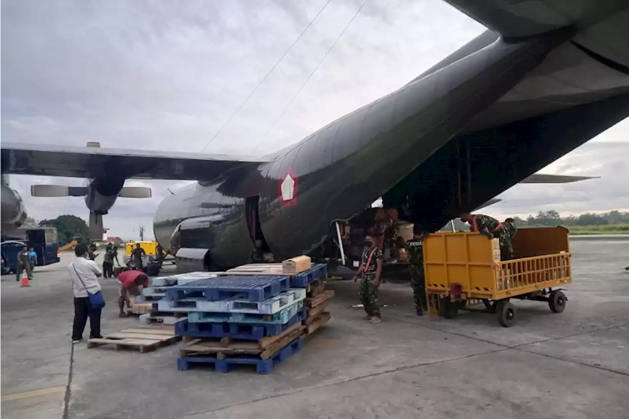 TNI AU Terbangkan 12 Ton Minyak Goreng ke Papua